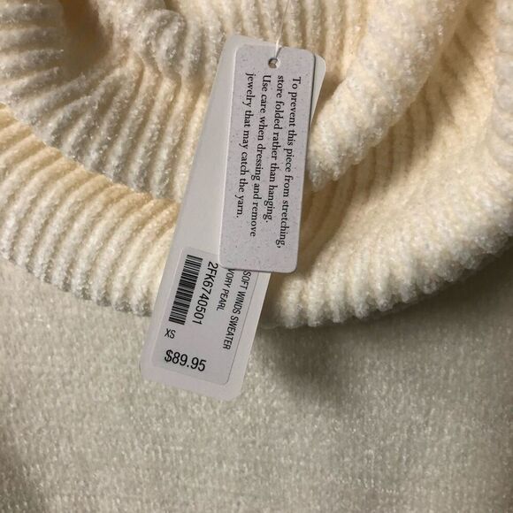 soft surroundings soft winds cowl neck sweater ivory fuzzy super soft - Picture 3 of 12
